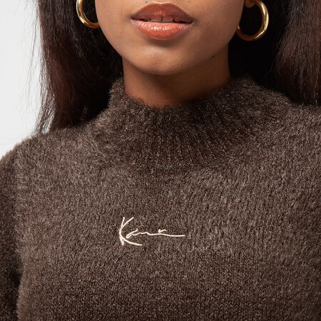 Small Signature Hairy Knit LS Turtleneck