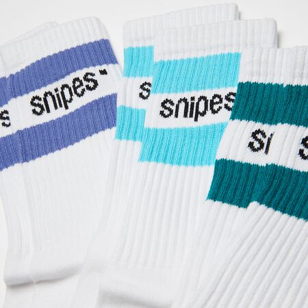 Small Logo Striped Crew Socks (3 Pack)