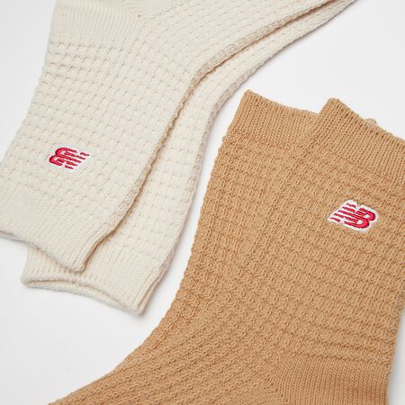 Waffle Knit Ankle Socks (2 Pack)