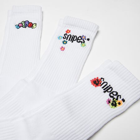 Small Logo Embroidered Crew Socks (3 Pack)