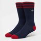 navy blue/ lighthouse red