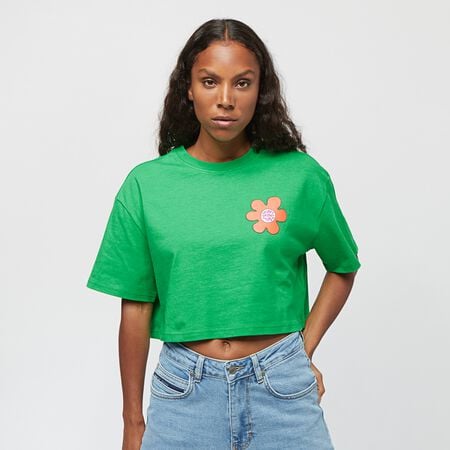 Flower Cropped Oversized Tee 