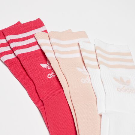 Mid Cut Crew Sock white/power pink/vapour pink